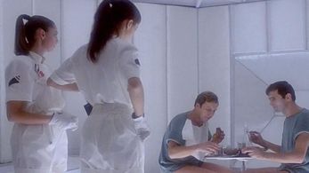 Olgierd Lukaszewicz, Hanna Mikuc, Jerzy Stuhr, and Elzbieta Zajacówna in Sexmission (1984)