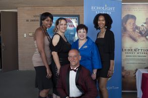 Tara Knight, Beth Vickers, Joseph Steven, Claudia di Martino, and Tanisa Brown attend The Grievance Clause premiere, Aug