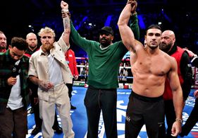 Tommy Fury, Josh Denzel, Dereck Chisora, and Jake Paul in BT Sport Fight Night Live: WBO, WBC & IBF Unified World Light-