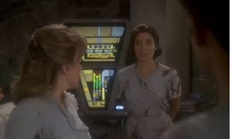 Karen Austin and Lisa Lord in Star Trek: Deep Space Nine (1993)
