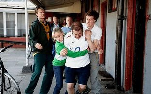 Still of Beth Cordingly, George Mackay, Nigel Lindsay, Michael Beckley, Norman Pace, Chris England in Breakfast with Jon