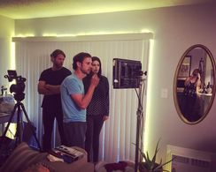 On set for The 'What If' Factor