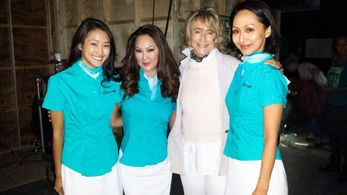 Juliet Kim, Angela Oh, Tricia Brock (Director),Linda Park in Claws