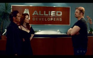 Grant Nickalls, Amanda Lisman and Andrew Jackson in The Listener