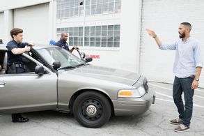 Corey Deshon with Justin Dobies and Hiram A. Murray on the set of To Police (2015)