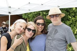 Still of Yangzom Brauen, Barbara Lamelza, Heike Fademrecht and Gerold Wunstel in Born in Battle (2015)