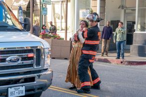 Rob Lowe and Jill Renner in 9-1-1: Lone Star (2020)