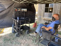 On the set of End of the Road