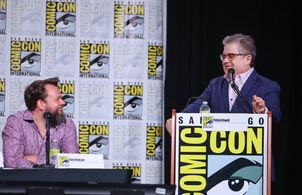 Patton Oswalt and Dan Erickson at an event for Severance (2022)