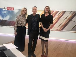 Frank Skinner, Jayne Secker, and Sarah Hewson in Sky News Today (2001)
