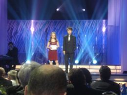Presenting at the 2009 Gemini Awards with Dylan Everett