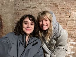 Sarah Durn and Gloria Cole on the set of Chicago PD, 