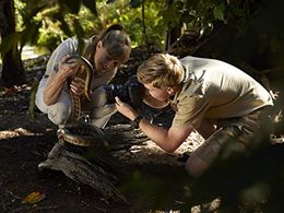 Terri Irwin and Robert Clarence Irwin in Crikey! It's the Irwins: Big Day for Baby Rhino (2019)
