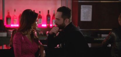 Still of Chris Diamantopoulos and Tiffany Panhilason in About a Boy.