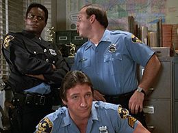 Alan Autry, David Hart, and Geoffrey Thorne in In the Heat of the Night (1988)