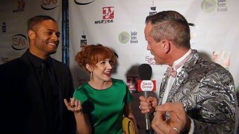 Marc Cartwright and Megan Duffy at an event for Dating Pains