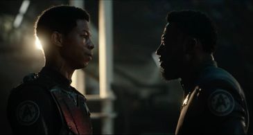 Brendan Jeffers and Babs Olusanmokun in Star Trek: Strange New Worlds (2022)