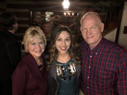 On set with Dee Wallace and Glen Morshower filming Every Other Holiday