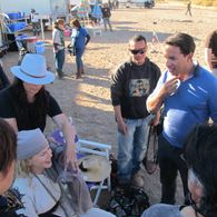 Hicham on Queen of the Desert set with Nicole Kidman