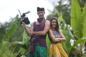 Chris Keener and Vandana Hart in Bali, shooting 'We Speak Dance'