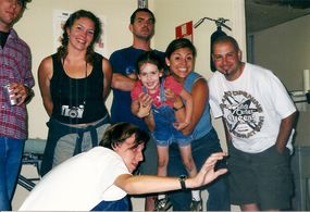 Tatiana Komlos, Joshua Borger, Tito Jimenez, and Josh Latta in Cheerleader Autopsy (2003)