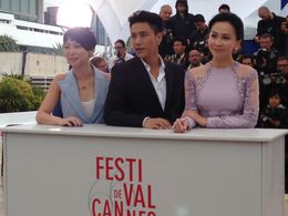 Carina Lau, Kun Chen, and Flora Lau at an event for Bends (2013)