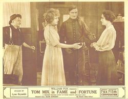 Annette DeFoe, Tom Mix, George Nichols, and Kathleen O'Connor in Fame and Fortune (1918)