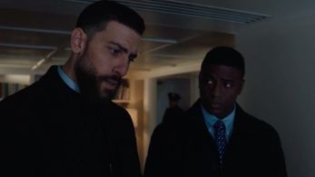 OA and Detective Washington on the Set of FBI