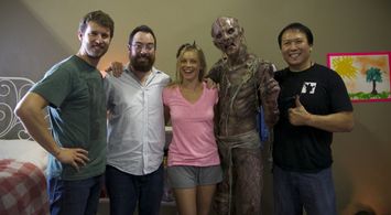 Visitant Wrap Photo Jon Heder Nick Peterson Amy Smart Doug Jones Steve Wang