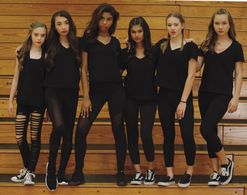 PowerSurge dance team on set.