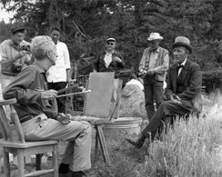 Bing Crosby and Norman Rockwell in Stagecoach (1966)