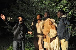 Directing my actors for a very dramatic scene