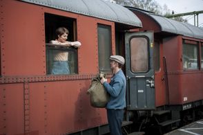 Filip Berg and Ida Engvoll in A Man Called Ove (2015)