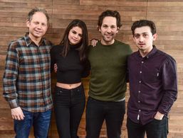 Rob Burnett, Paul Rudd, Craig Roberts, and Selena Gomez