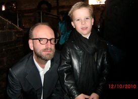 Blake with Stephen Soderbergh at the Contagion wrap party in Chicago - Unfortunately all of Blake's scenes were cut, but
