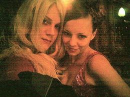 Brian Toth & Bijou Phillips on set of 