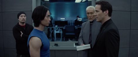 Keanu Reeves, Tiger Hu Chen, and Yasuyuki Hirata in Man of Tai Chi (2013)