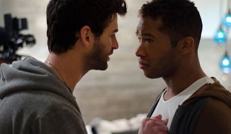 By the Way Film - Production Still. Chris Salvatore as Taylor and Chioke Dmachi as Jordan