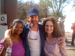 Octavia Spencer & Beth Grant on set of Trailer Trash Housewife