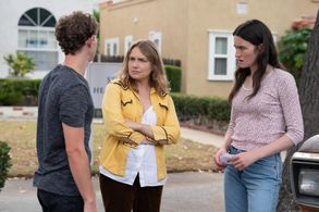 Merritt Wever, Sarah Pidgeon, and Johnny Berchtold in Tiny Beautiful Things (2023)