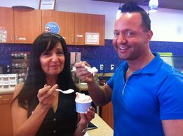 Linda Sorrentino & Maximo Sorrentino are making fresh frozen custard & making ice cream cakes while filming in New Jerse