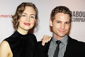 Allison Jean White and Vayu O'Donnell at the opening for Man and Boy