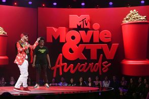 Leslie Jones, Kevin Mazur, and Corey Ryan Forrester at an event for 2021 MTV Movie & TV Awards (2021)