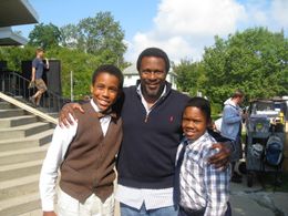 Set of Gifted Hands: Director Thomas Carter, Tajh Bellows & Jaishon
