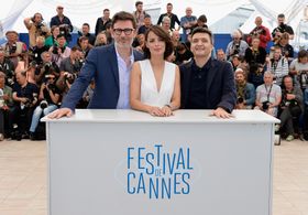 Bérénice Bejo, Michel Hazanavicius, and Thomas Langmann at an event for The Search (2014)