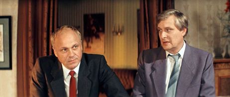 Oleg Basilashvili and Vladimir Menshov in Courier (1986)