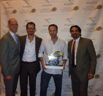 Michael with the Maybe Tomorrow team after winning the Best Feature in the New Visions category at the 2012 Bahamas Inte