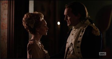 Ksenia Solo and Owain Yeoman in TURN: Washington's Spies (2014)