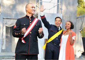 Griffith Park Shakespeare presents MUCH ADO ABOUT NOTHING. Napoleon Tavale as DON PEDRO.