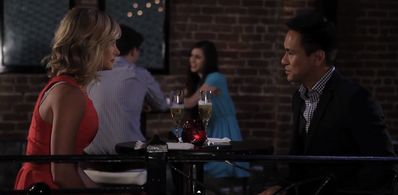 Still of Alyshia Ocshe and Alex Huynh in Facebook Stalking (2013)